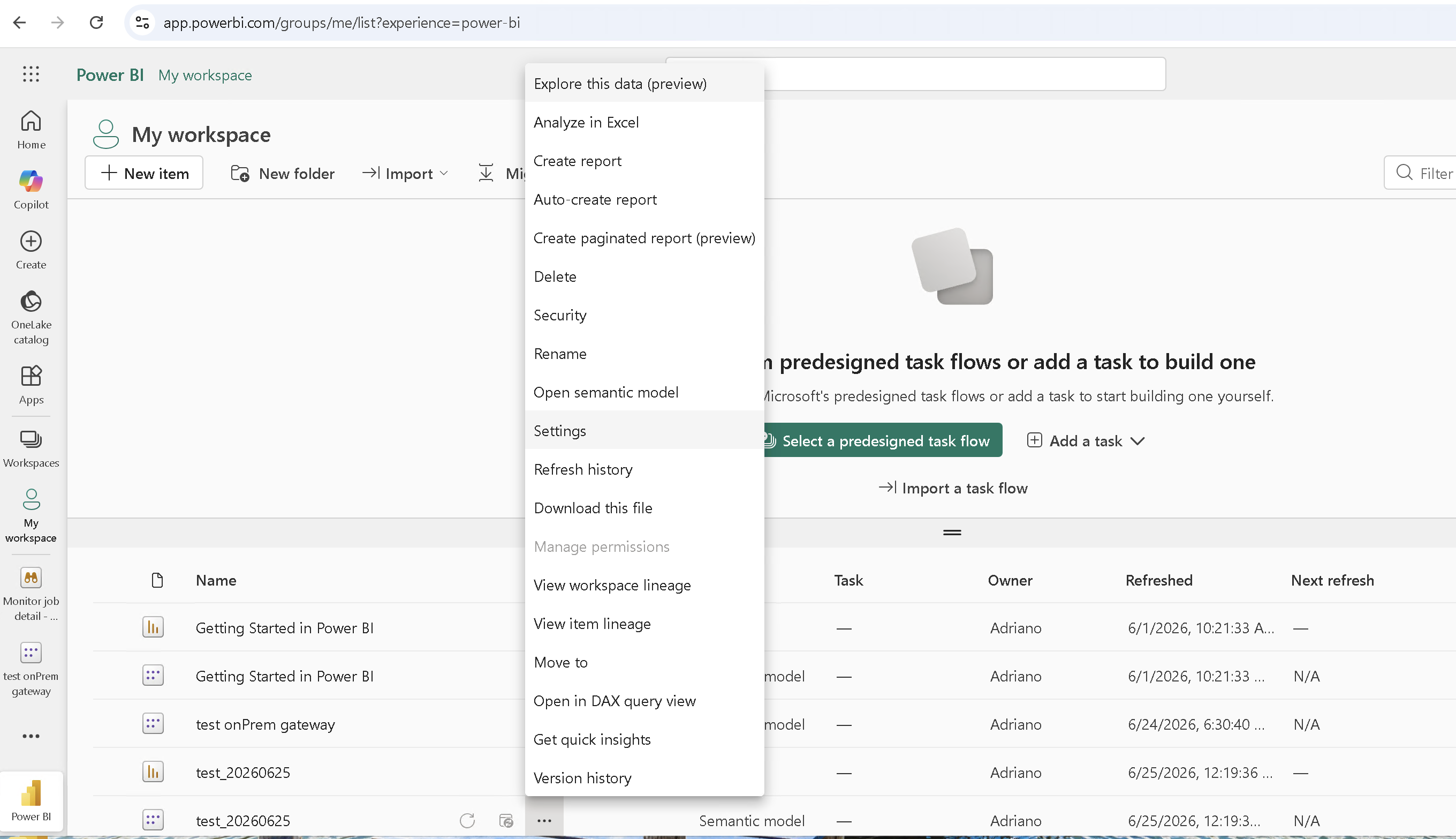 8- the model will appear in your workspace, select and go the settings.png