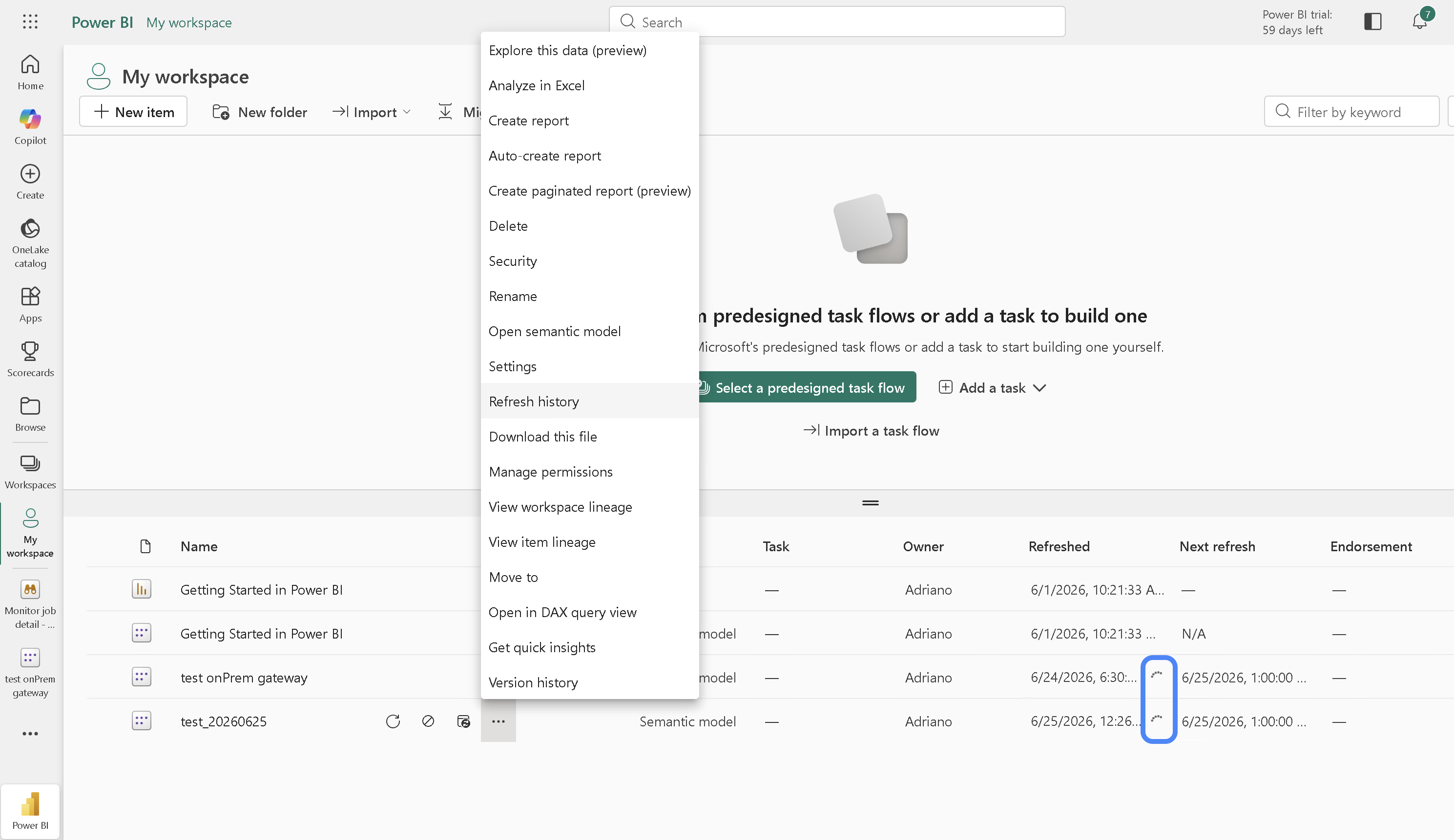 11- you can see when the refresh kick in the evidence in the dashboard, and you can see it as well from the refresh history tab.png